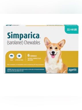Simparica Chewables Flea & Tick Treatment for Dogs - Gold